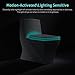 Toilet Night Light Motion Activated LED Sensor Toilet Nightlight Battery-Operated Inside Toilet Bowl Light for Bathroom Washroom 8 Colors Changing