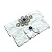 Unibuy Wedding Lace Garter Set with Blink Rhinestone Add Navy Blue Pearl(Pretty Box Something Blue)