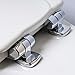 Mayfair 30CHSLB 047 Toilet Seat, 1 Pack-ROUND, Black-Chrome Hinges