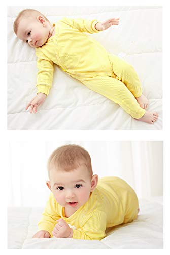 Teach Leanbh Baby 2-Pack 100% Cotton Romper Jumpsuits Two Way Zipper Long Sleeve Footless Sleep and Play (0-2T) (18-24 Months, Navy) - Thumbnail 6