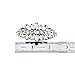 ELEGANTPARK AW Women's Leaf Design Rhinestones Crystal Clutch Dress Hat Shoe Clips Silver 2 Pcs