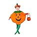 Etistta Halloween 3PC Pumpkin Costume for Kids Children Cosplay Party Clothes (Orange)