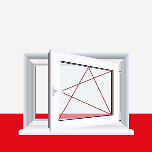 Kellerfenster Weiß, Anschlag:DIN Links, BxH:1000x1000 (100x100 cm), Glas:3-Fach