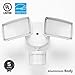 LEONLITE 2-Head Motion Activated LED Outdoor Security Light, Dusk to Dawn, Motion Sensor, Energy Star UL-Listed, 3000K Warm White, Exterior Floodlight for Entryways, Stairs, Yard