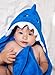 ComfyTots Shark Hooded Baby Towel: 100% Organic Bamboo Animal Ear Hood Bath Towel for Baby Boys & Girls|Ultra Soft, Extra Absorbent, Antibacterial Bath Towel for Babies & Toddlers|Top Baby Shower Gift