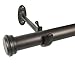 Decopolitan End Cap Single Rod Set, 18 to 36-Inch, Toasted Copper