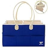Diaper Caddy - Waterproof Nursery Storage Bins and Car Organizer for Diapers and Baby Wipes - Baby Shower Gifts