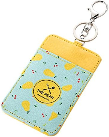 XXAICW Leather Transportation Card Set of Student Key Chain Creative Dining Card Access Card Bus Card Set of Pear