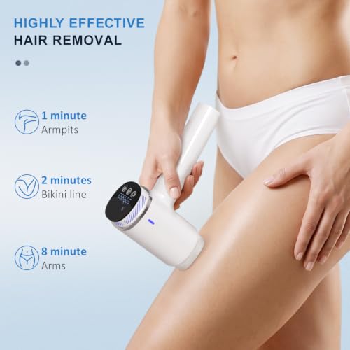NALONE 22J Pulsed Light Epilator Touch Screen, 4-IN-1 Definitive Laser Hair Removal -HR/SC/RA/BT, 10 Levels Home Women & Men, Face, Body, Armpits