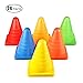 KEVENZ 24-Pack 7 Inch Thicker Multi-Purpose Multi-Color Plastic Traffic Cones