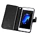 Urvoix for iPhone 7 Plus / 8 Plus Case, Wallet Leather Flip Card Holder Case, 2 in 1 Detachable Magnetic Back Cover with Hand Strap for iPhone 7Plus / 8Plus(5.5 inches Display) Black