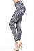 LMB | Women’s Extra Soft Leggings | Variety of Prints | One Size | Black White Floral Swirl