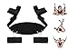 Anosmsh Wrist & Ankle Cuffs Hand & Foot Cuffs For Women and Men Straps Tie Set Couple Pleaure Toy (Black)