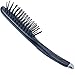 Kent KB Minihog Headhog Small Travel Detangling Hair Brush, Black Rubber Cushion Detangler Brush and Scalp Brush, Firm Rounded Plastic Bristles for Women Men and Kids Everyday Care, Made in England