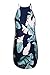 Sidefeel Women Floral Print Halter Sleeveless Mini Short Dress Samll Navy