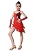 Happy Cherry Girl Sparkling Sequin Double Tassel Dancing Latin Rumba Salsa Dress