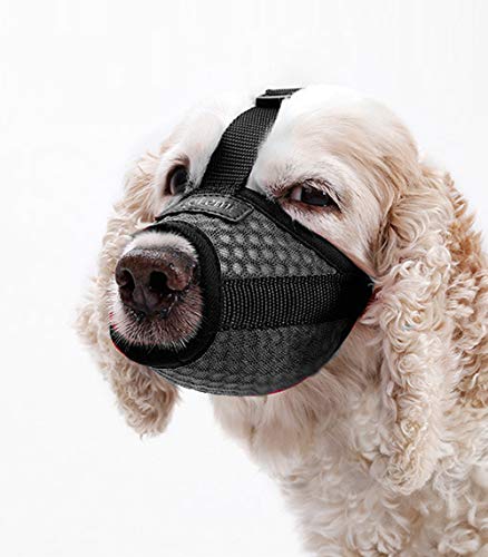 image for Barkless Nylon Dog Muzzle - Anti-Biting Barking Secure Fit Dog Muzzle 