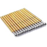 MEETOOT 100pcs P75-E2 Spring Test Probe Pogo Pin Test Tools Dia 1.3mm Conical Head 1.02mm Thimble Length 16.5mm PCB Testing Pin Spring Contact Probe