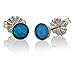 Sterling silver studs blue opal 4mm post earring posts Light Blue