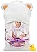 Baby Towel - Animal Hooded Towel - Unisex Hood for Boy & Girl - 100% Organic Soft Bamboo - Shower Gift Wrap Pack Set for Bath - 500 GSM Extremely Absorbent - for Newborn, Infant, Toddler & Kid