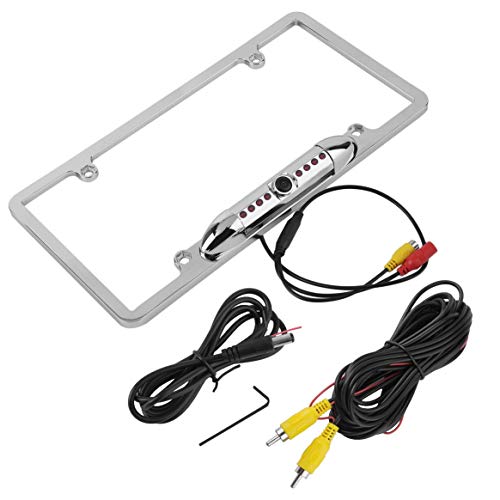 170 Degree Lens Angle Water-Proof Car Rear View Camera with License Plate Frame 8 LED Night Vision Mount HD Backup Camera