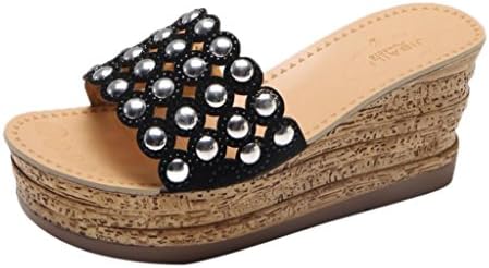 WOCACHI Women Shoes Fashion Bling Hollow Out Thick Bottom Flatform Shoes Sandals
