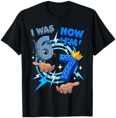 Amazon.com: I was 6 Now I'm 7 Bruh Birthday Tee Kids Retro Six