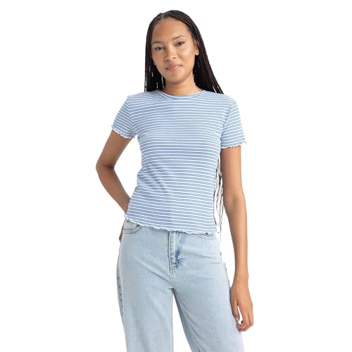 DeFacto Women's B0645AX T-Shirt, ROYAL, XX-Large