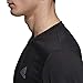 adidas Men's Training Essentials Tech V-Neck Tee, Black/Black/Vista Grey, Large