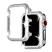 Falandi for Apple Watch Case 40mm, Series 6 Series SE / 5 / 4 iWatch Face Case with Bling Crystal Diamonds Plate iWatch Case Cover Protective Frame for Apple Watch (Silver-Diamond, 42mm)