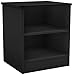 South Shore Libra Open 2-Shelf Nightstand, Pure Black