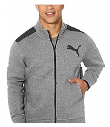 Puma Men's Warm Cell Thermal Insulation Fleece Track Jacket (Medium, Medium Gray Heather)