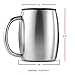 FineDine Double-Wall 18/8 Stainless-Steel Coffee Mugs with Spill-Resistant Lids Insulated Coffee Travel Mug with Comfortable Handle for Hot & Cold Drinks, Shatterproof Coffee Cups, 14 Oz. (Set of 4)