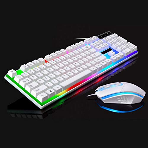 Onewell Wired USB Lighting Mechanical Feel Computer Keyboard Mouse Sets for PS4/PS3/Xbox One and 360 - Thumbnail 6