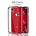 Maxevis iPhone XR Case, Clear Slim Protective Case Dual Layer Transparent Shell + Matte Hard Bumper Cover Anti-Scratch Shock Absorption Thin Case for Apple iPhone XR 6.1 LCD-Red