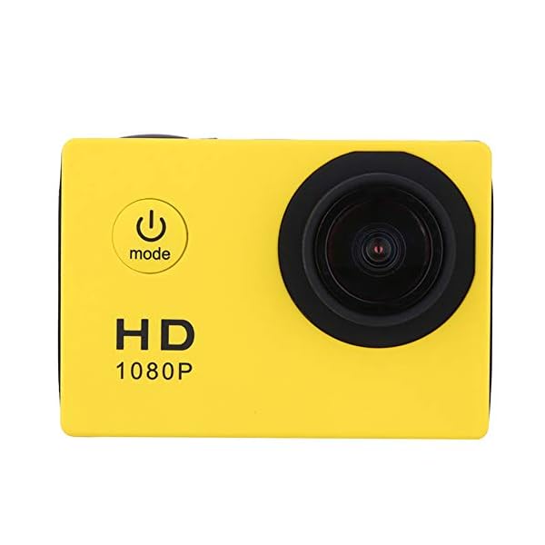 Luckyza HD wasserdichte Action Kamera, 1080P 2" LCD Bildschirm Cam Sport Kamera Unterwasser Digital Camcorder Mit Zubehör Kits Für Outdoor Sport,Yellow