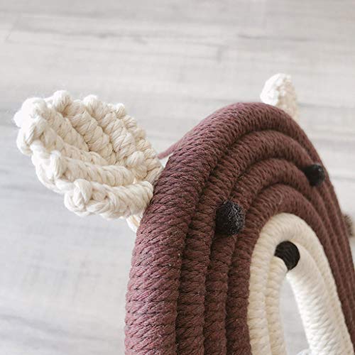 luosh Nordic handgeweven macramé wandtapijt katoenen touw regenboogbeer wandbehang decor - Image 7