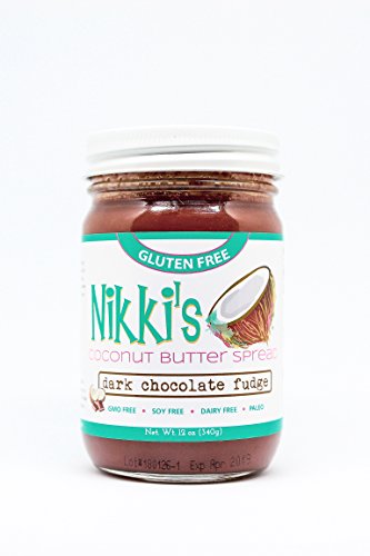 Nikki's Coconut Butter Dark Chocolate Fudge (12 Oz) - Peanut Butter Alternative - Gluten-Free, Paleo-Friendly, Non-GMO, Guilt-Free Superfood