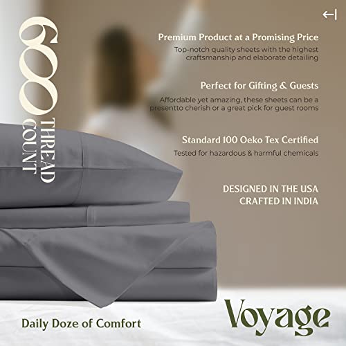 Mayfair Linen Cotton Sheets Queen Size 600ThreadCount Luxury Hotel