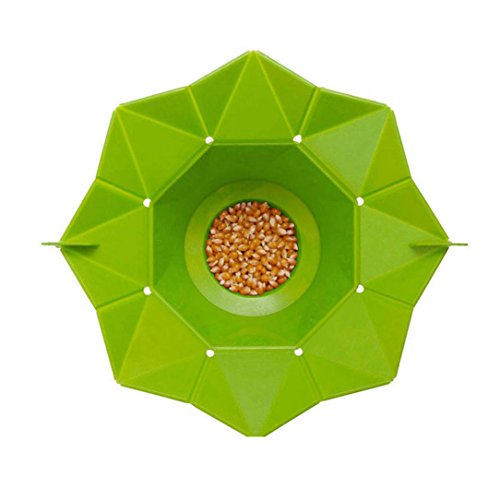 Creazy Microwave Silicone Magic Household Popcorn Maker Container Healthy Cooking Tools (Green)