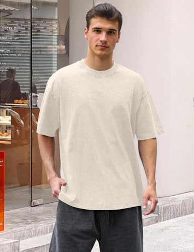 VIOPY 3 Camisetas Vintage de Verano para Hombre Playera Básica Oversize de Manga Corta Cómoda Unisex