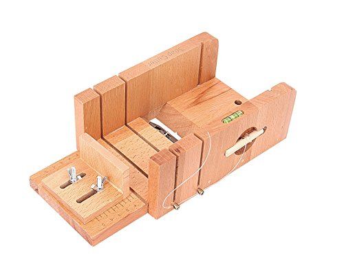 6MILES 1 Pcs Newest Stainless Steel Wood Soap Mold Loaf Garnish Cake Cutter Cutting Tool Home Kitchen Graters Peelers Slicers Knife Box Multi-function Adjustable Set with Line For DIY Soap Making
