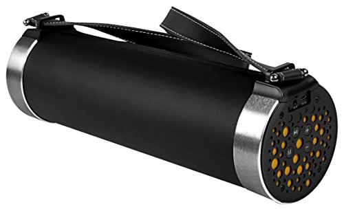 Pyle AZPBMSPG19 Portable Bluetooth Wireless Boombox Stereo System Built-in Rechargeable Battery MP3/Micro SD Reader FM Radio Black