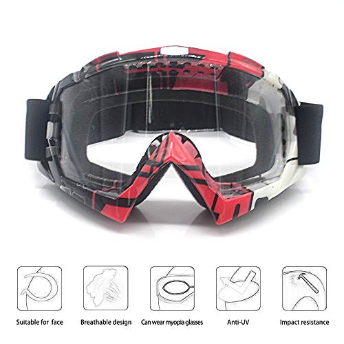 MOOREAXE Motorbike Sunglasses,Motorcycle BMX Bike ATV Dirt Bike Scooter Riding Motocross Off