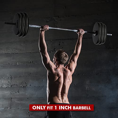 A2ZCARE Cast Iron Weight Plates - 1" Standard Hole (Multiple Sizes Available)