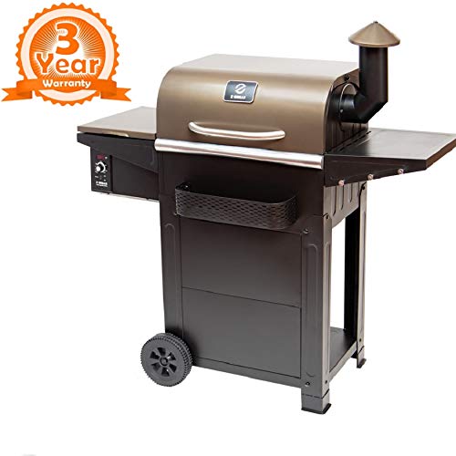 Z GRILLS ZPG-6002B 2020 New Model Wood Pellet Grill & Smoker, 6 in 1 BBQ Grill Auto Temperature Control, Bronze & Black