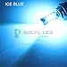 SOCAL-LED 2x H16 5202 LED Fog Light Bulb 15W SMD 5730 12V High Power Bright DRL Bulbs, Ice Blue (Teal)