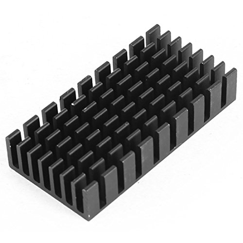 Black 50mmx25mmx10mm Rectangle Aluminium Heatsinks Cooling Cooler Fin