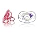 Born Free Bliss 0-6M Orthodontic Shape Pacifier, 2-Pack (Pink & Purple)