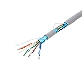 1000ft Cat5e Solid 24AWG Shielded Cable FTP Cat5